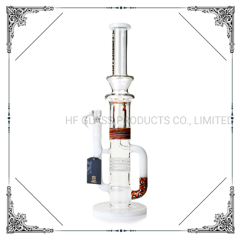 Factory Wholesale/Supplier Quality Big Recycle Phoenix Heavy 18 Inches Honeycomb Straight Tube Hookah Glass Smoking Water Pipe