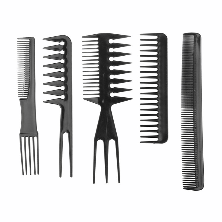 Black Straight Hair Comb Home &amp; Salon Peluquería de peluquería Juego de peine para peine de corte de pelo profesional Barber