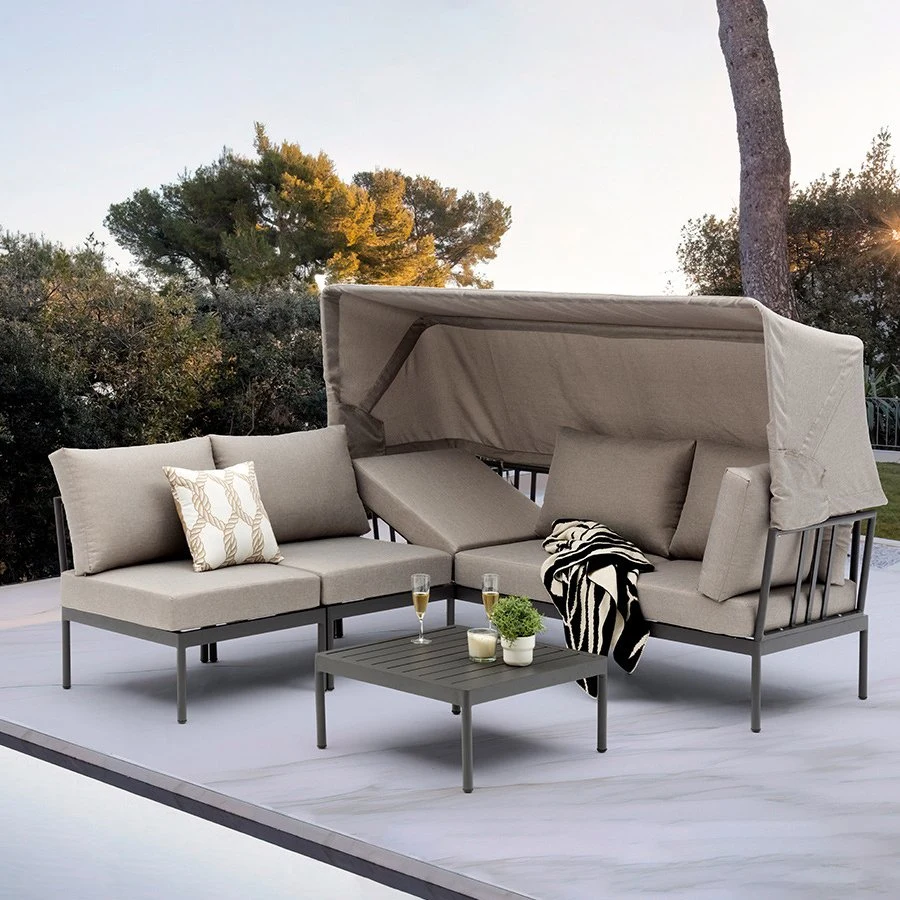 Großhandel Moderne Modische Outdoor-Hotel Möbel Wasserdichte Tische Stühle Startseite Garten Pool Sofa Sets