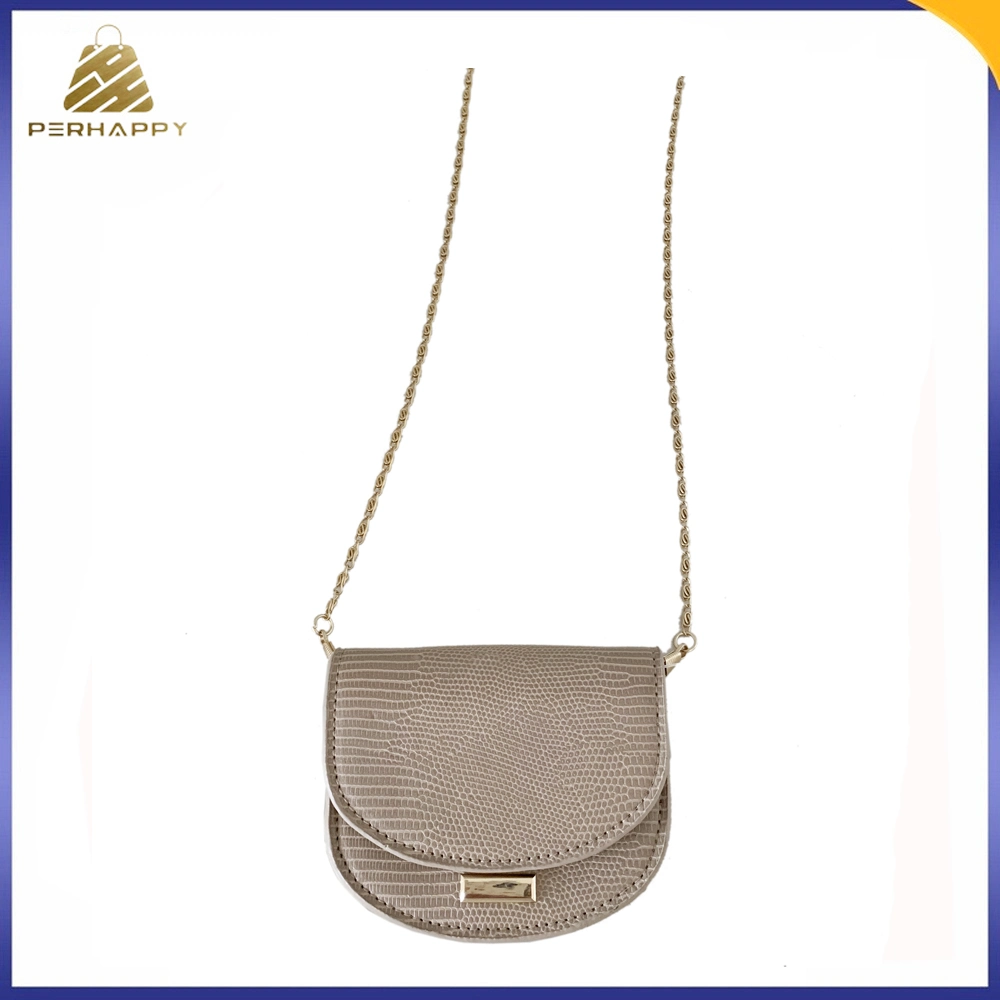 حقيبة صغيرة للبيع بالجملة بسيطة متقاطعة الجسم مع سلسلة معدنية الفتيات حقائب ليبالتصق على الكتف