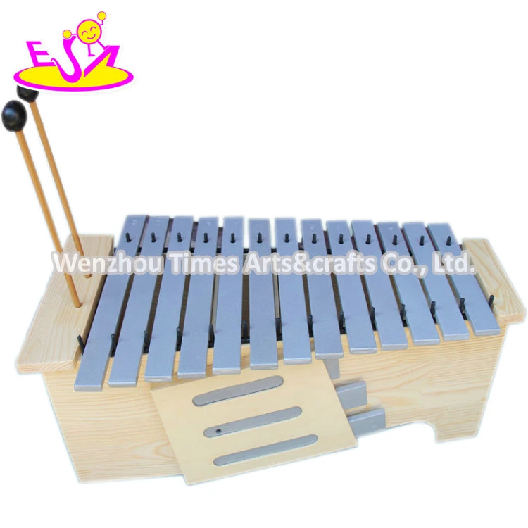 2021 New Arrival Gray Wooden Educational Knock Piano for Toddlers W07c093A