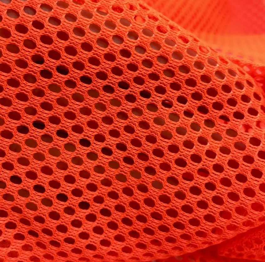 100% poliéster tecido de malha entrançada em vinil tecido para exterior tecido 3D