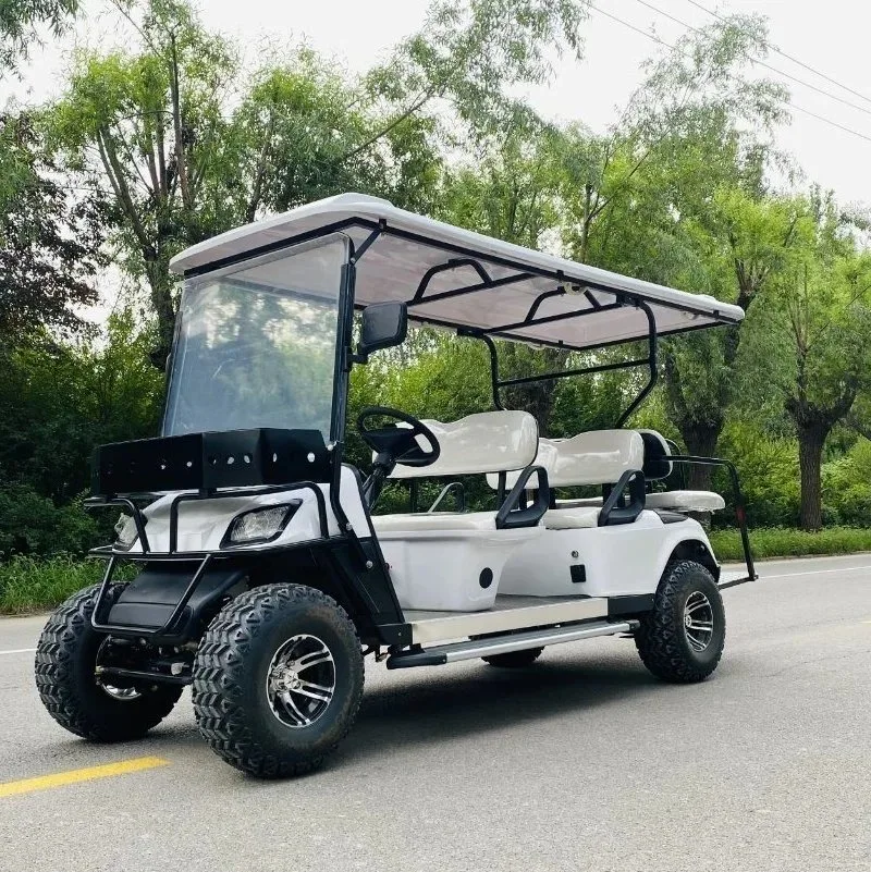 2023 Beliebte Sport 4 Seat 6 Sitzer 4/5kw Side by Side Elektro-Golfwagen, Günstige Adult Farm 4X2 off Road Golf Car mit 2-Punkt-Sicherheitsgurt