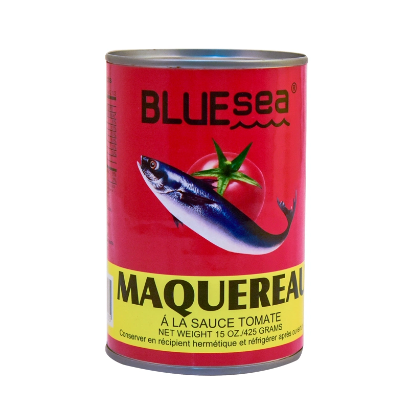 Canned Fish 425gx24tins/CTN OEM Mackerel in Tomato Sauce Canned Fish Types with Factory Prices