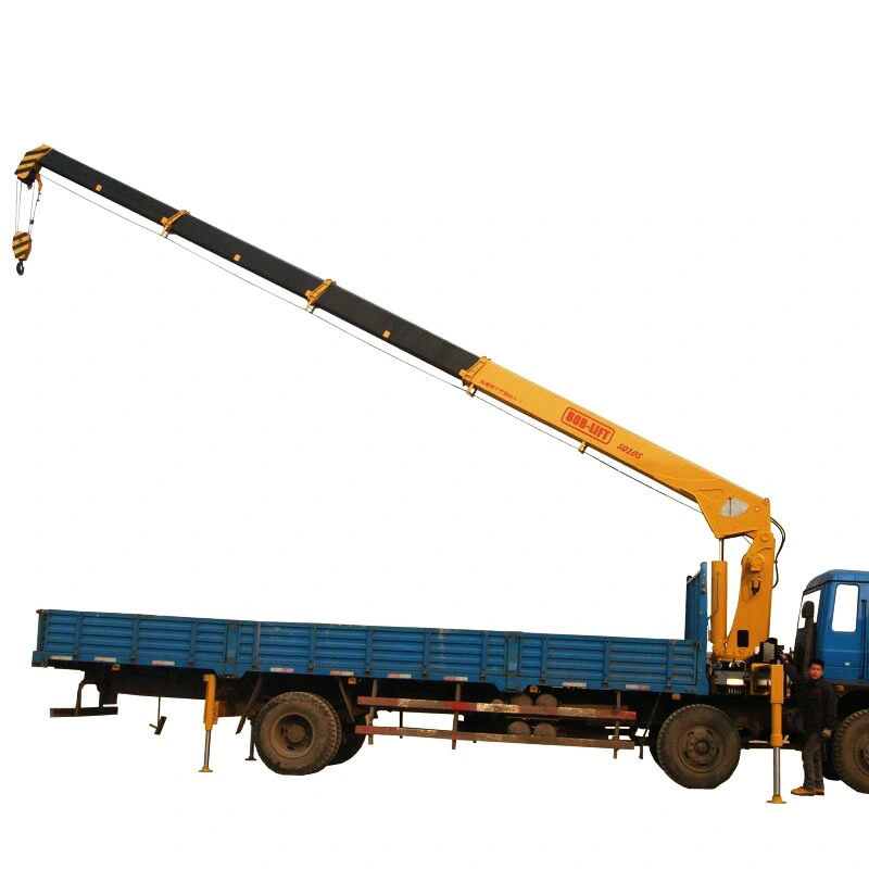 China Boblift Hydraulic Telescopic Boom Truck-Mounted Crane Lifting Capacity 10t