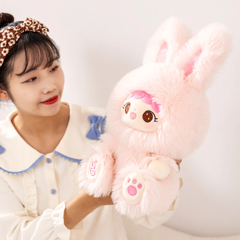 Long Hair Rabbit Plush Doll Cute Carton Fashion Play Doll Creative Gift