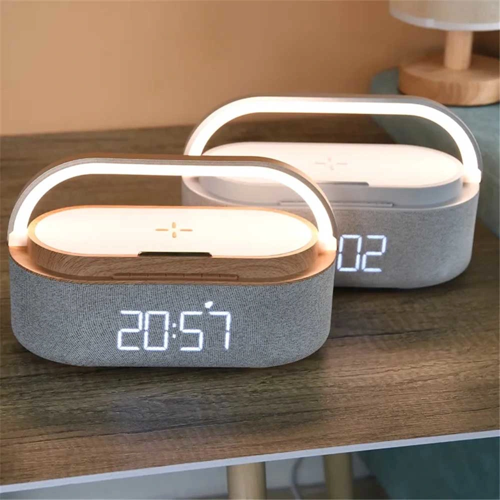 Rt-S29 Alarm Clock Dimming LED Mood Lighting Speaker Wireless Charger