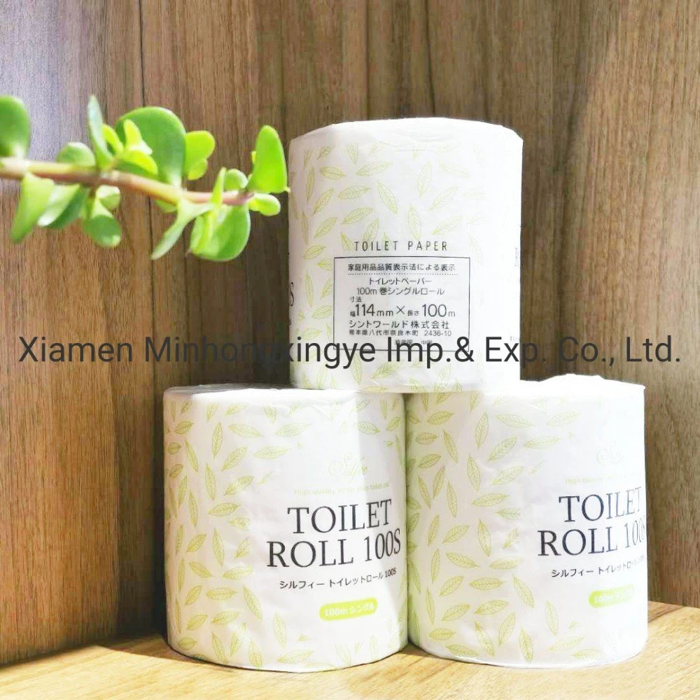 3-Layer Virgin Wood Pulp Bathroom Paper Roll Rolls Tissue Wood Pulp Material Premium Toilet Paper