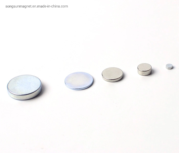 Super Strong N35 N52 Round Disc Magnet Manufacturer Permanent Magnetic Materials Neodymium Magnet