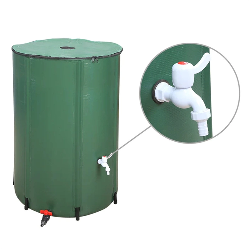 50/60/100 récipient de stockage pour récupérateur d'eau de tonneau de pluie PVC Poartable gallon Pour goulotte descendante