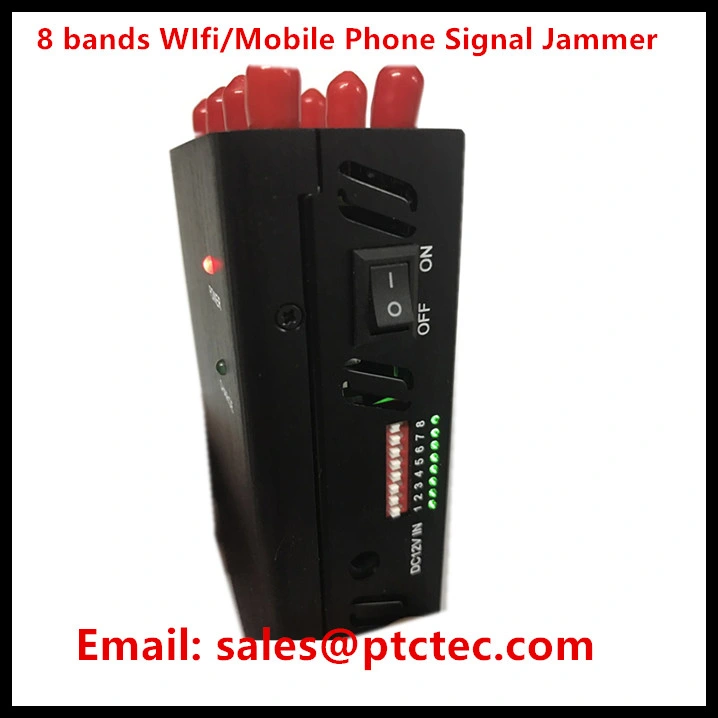 8 Antenna 3G 4G Wif VHF UHF Mobile Phone Portable Jammer