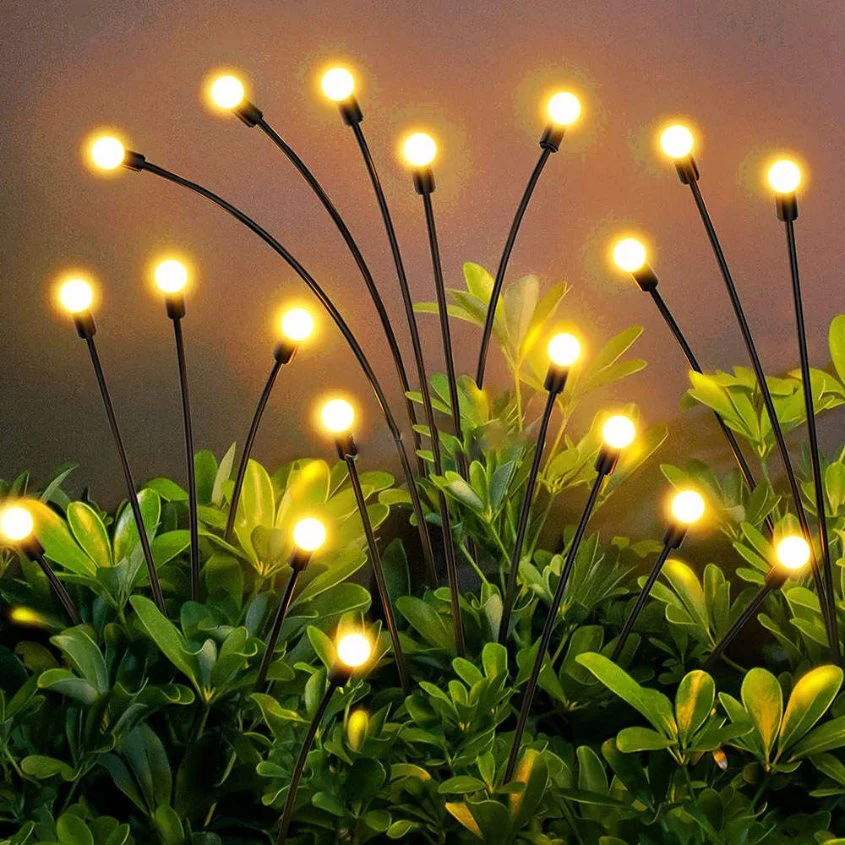 Waterproof Garden Solar LED Decorative Swaying 6/8/10 Heads Firefly Lawn Light