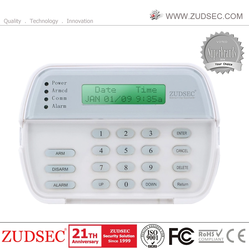 Hot Selling LCD Keypad Smart Intruder Wired & Wireless Ptsn GSM Home Security Burglar Alarm for House/Factory/Building Projects