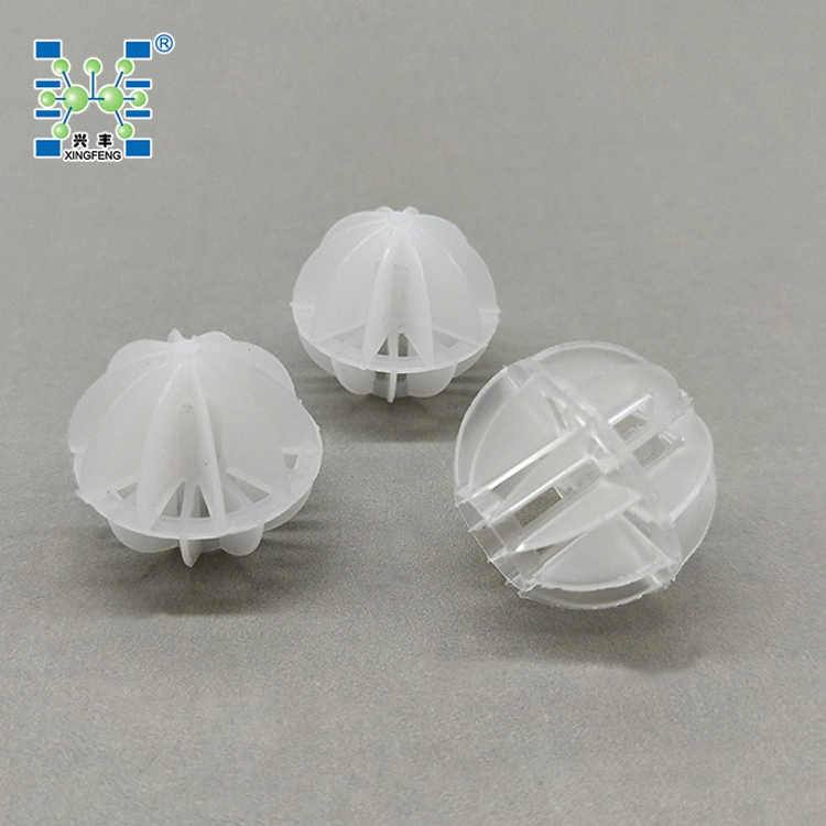 Los medios de embalaje de la torre de plástico de 25mm Polyhedral Bola de flotación de plástico hueco