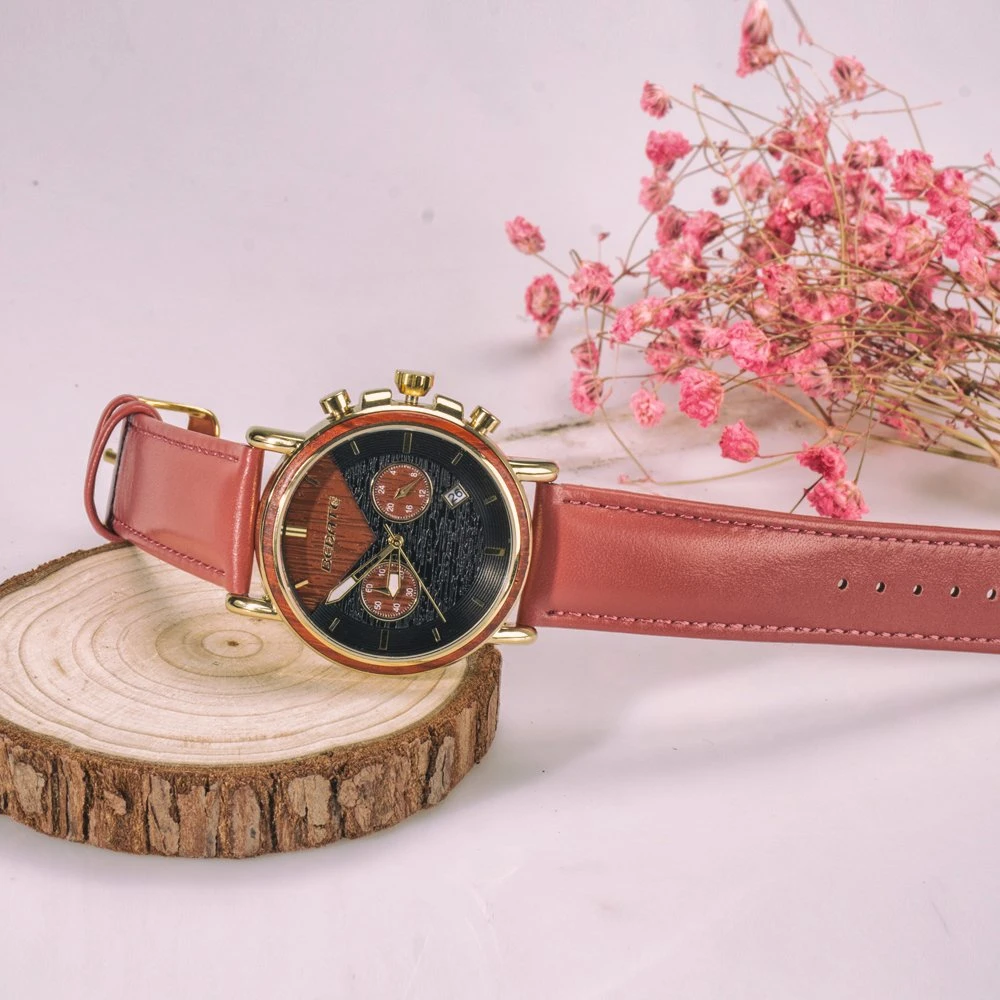 Chronographe Bewell Montres de luxe en bois en acier inoxydable