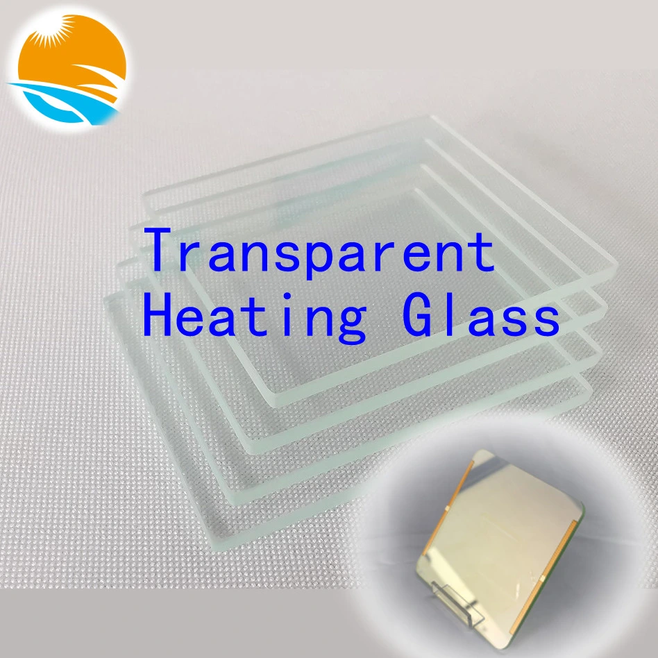 Laboratorio personalizada calefacción eléctrica calefacción transparente el proceso de desempañado antirreflejos Anti-Fog espesor 5,0 mm de blindaje 7~10 Ohmios de resistencia vidrio ITO verde