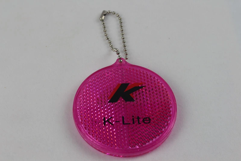 Halloween Christmas Gifts Customizable Logo Safety Reflectors for Pedestrian Plastic Keychain Kw102