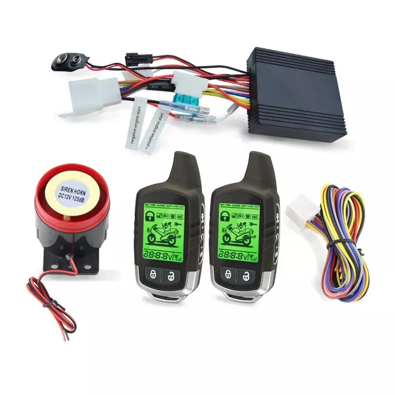 Remote Engine Start Shock Sensor Alarm Two Way Motorcycle Alarm