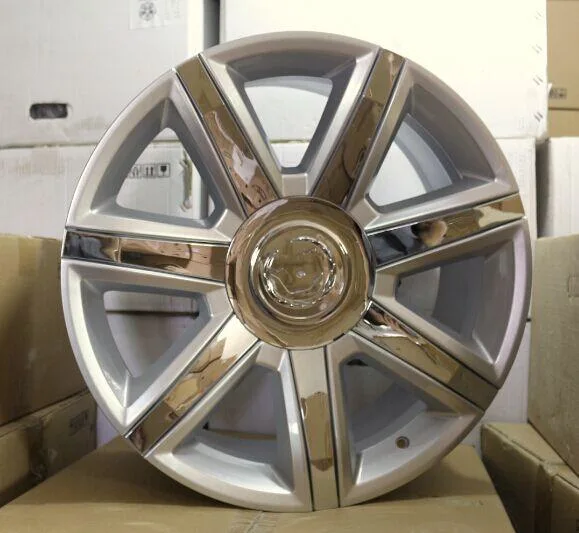 for Cadillac Escalade Passenger Car Low Pressure Process 22*9 Inch Alloy Wheel Rim Silver Color with Chrome Inserts