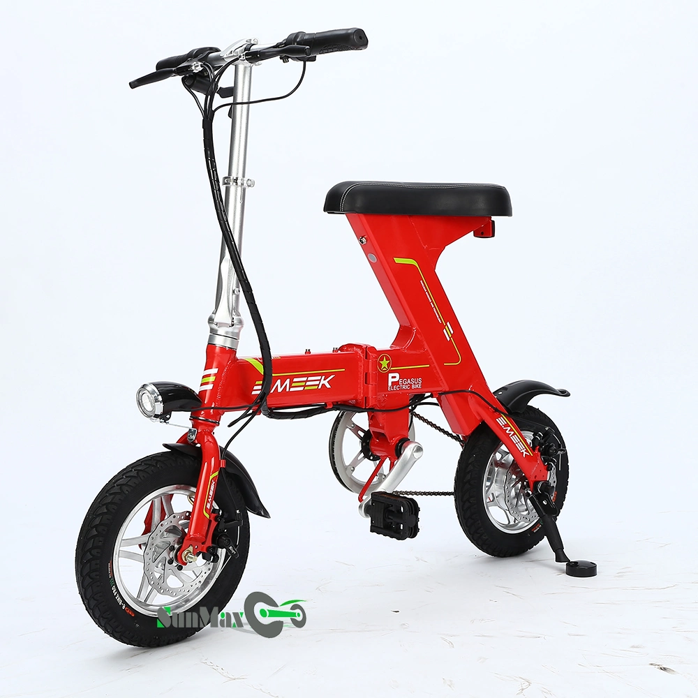 Red Color 36V Mini Folding Electric Bike Electric Bike Kit
