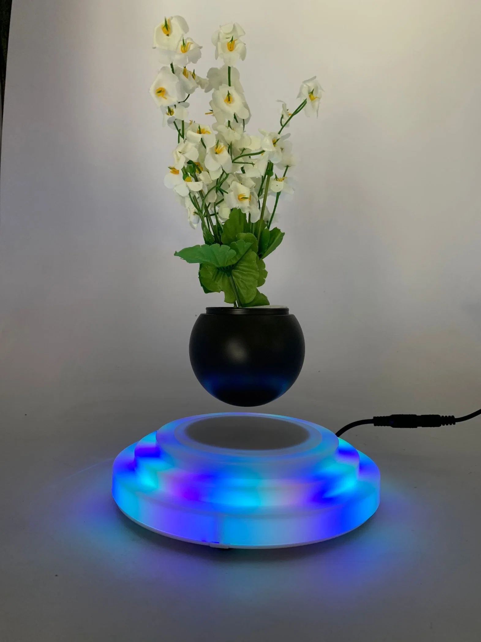360 Spinning flotante de levitación magnética, Aire Levitating Maceta de Bonsai Maceta de plantas suculentas de árbol