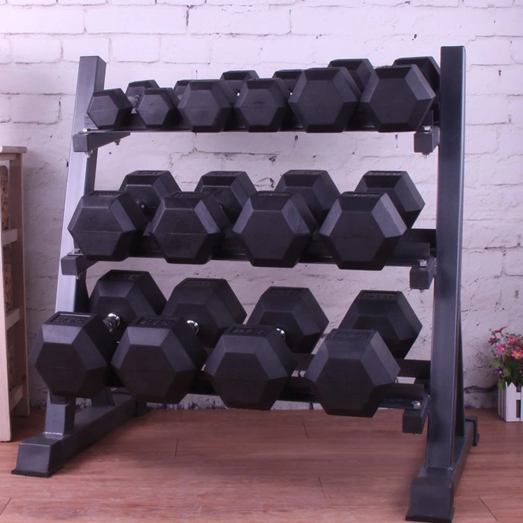 Manufacture Factory Wholesale/Supplier Price Weight Lifting Gym Equipment 3-Tier Dumbbell Rack