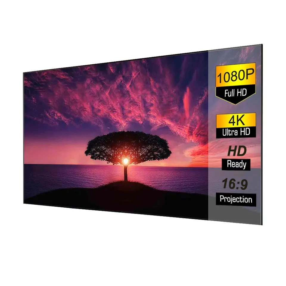 HD 16: 9 Cinema Fixed Frame Projector Screen with Acoustically Transparent Fabric