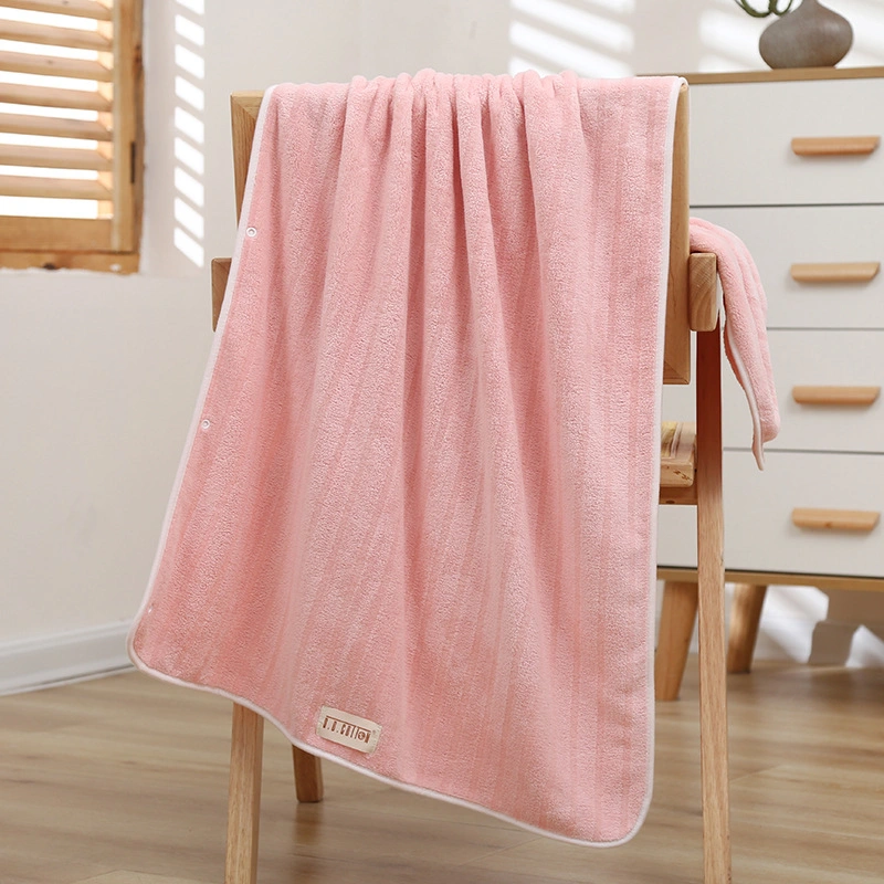 Atacado Coral Velvet toalha de banho absorvente de água doméstico Quick Dry Toalha de banho de praia