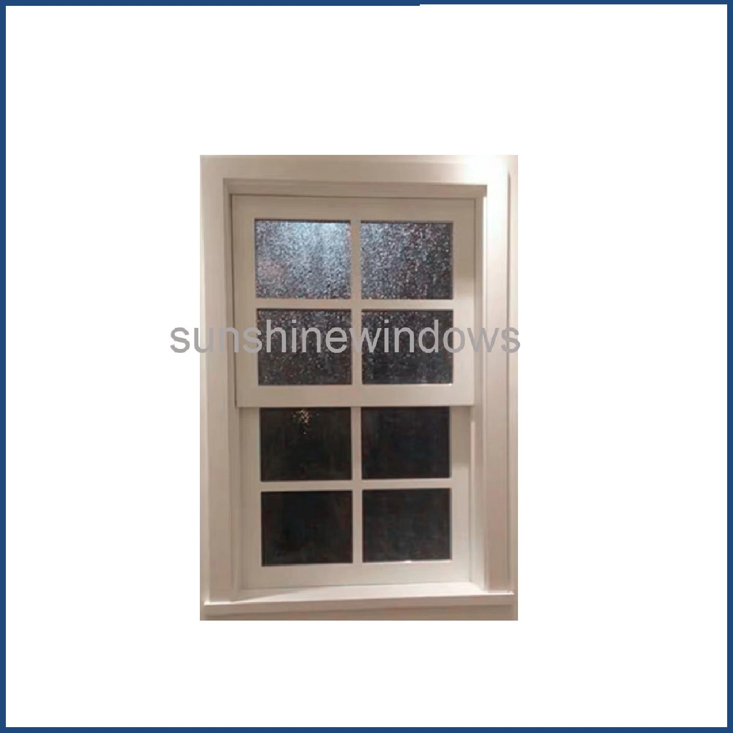 European Style PVC/Plastic Single Hung Windows for Your House