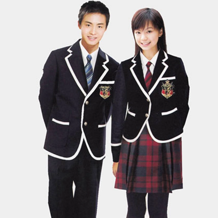 Professional Custom School Uniform Classic Blazer and Pants Skirts Sets