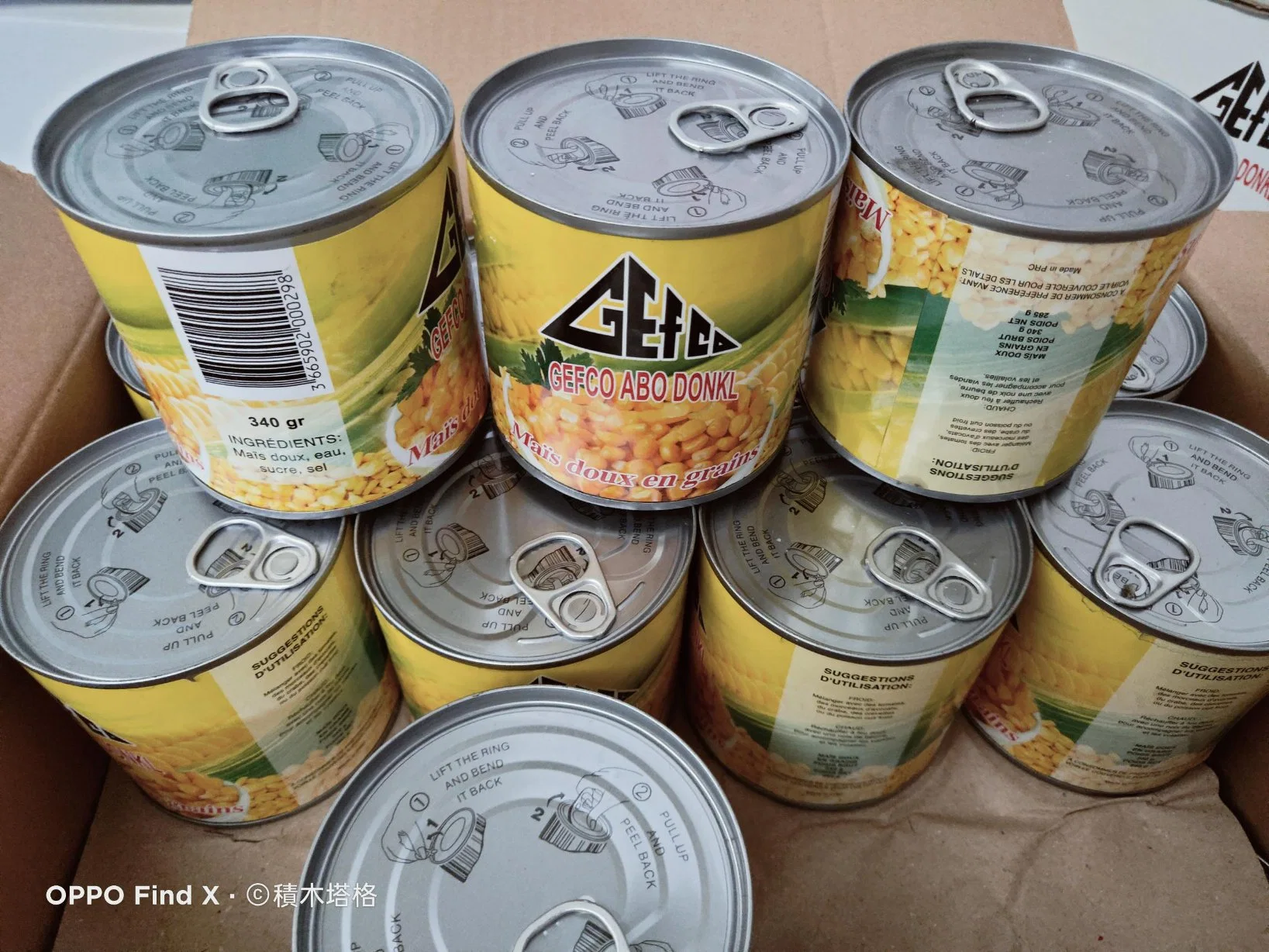 Canned Food Canned Sweet Corn in Tin Packing