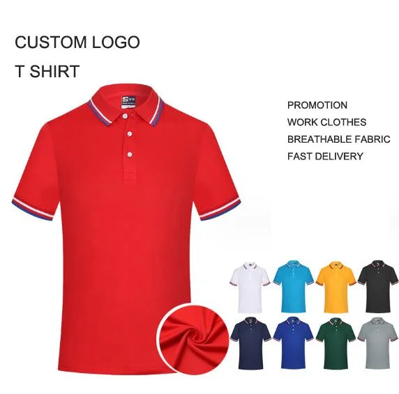 Customized Company Advertising Clothes Plain Blank Tshirt Custom Logo Polyester Cotton Printing Men Sport Golf Polo T Shirt