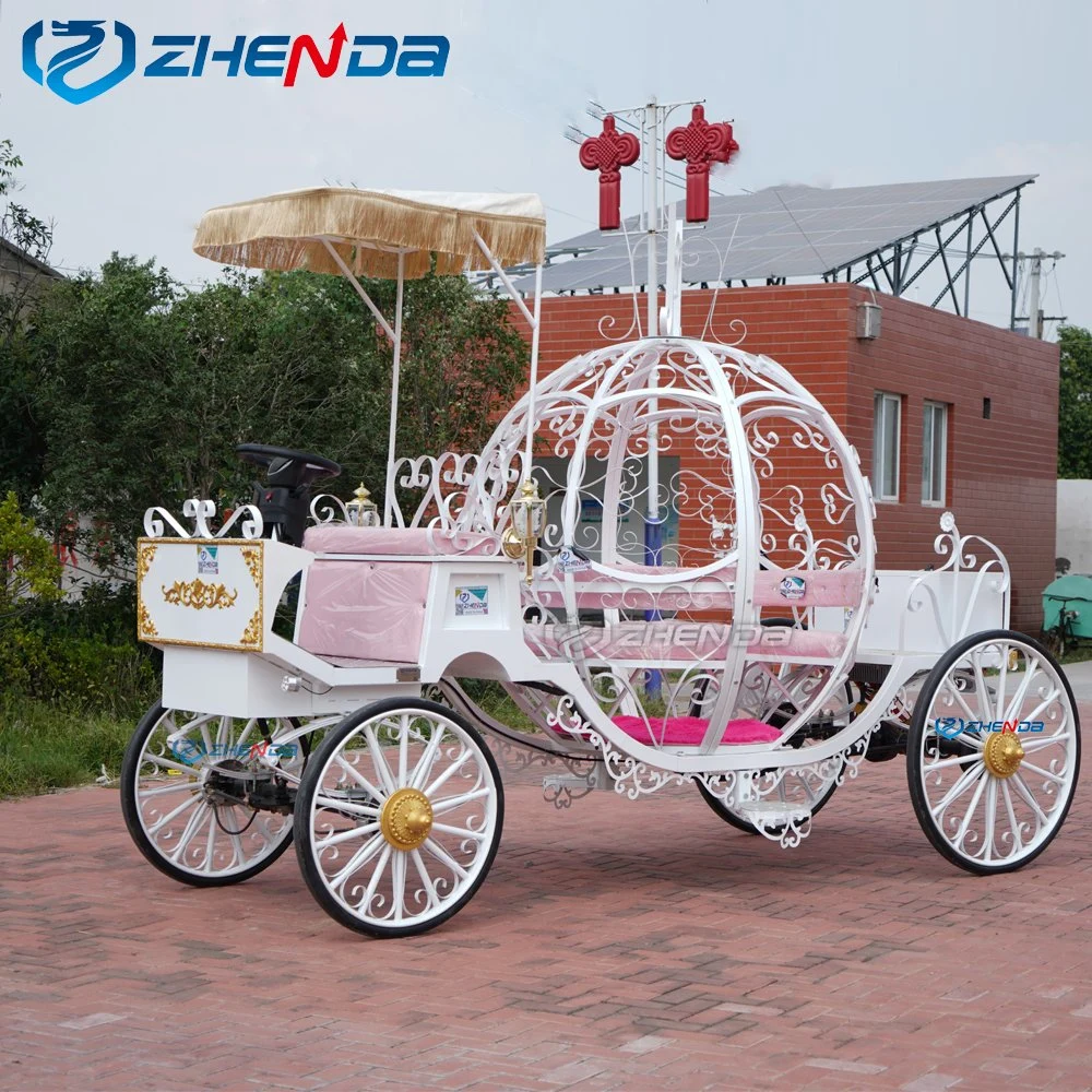 New Designed White Princess Popular Cinderella Used Horse Carriage for Sale Royal Pumpkin Wedding Sightseeing Carriages