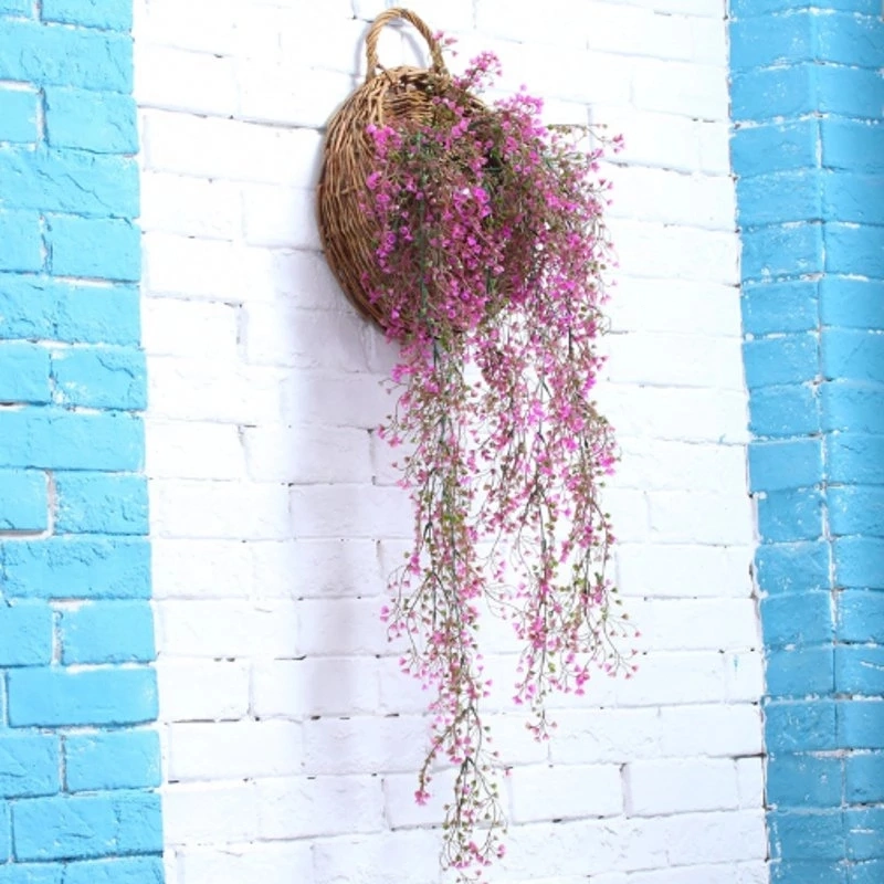 50-105cm Artificial Hanging Flower Plant Fake Vine Willow Rattan Flower Artificial Hanging Plant for Home Garden Wall Decoration