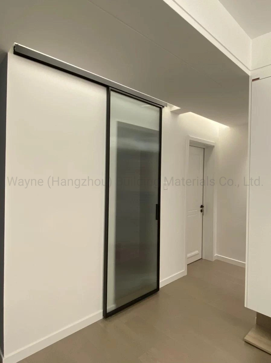 American Style 5mm Frosted Glass Aluminium Glass Sliding Interior Glass Barn Door