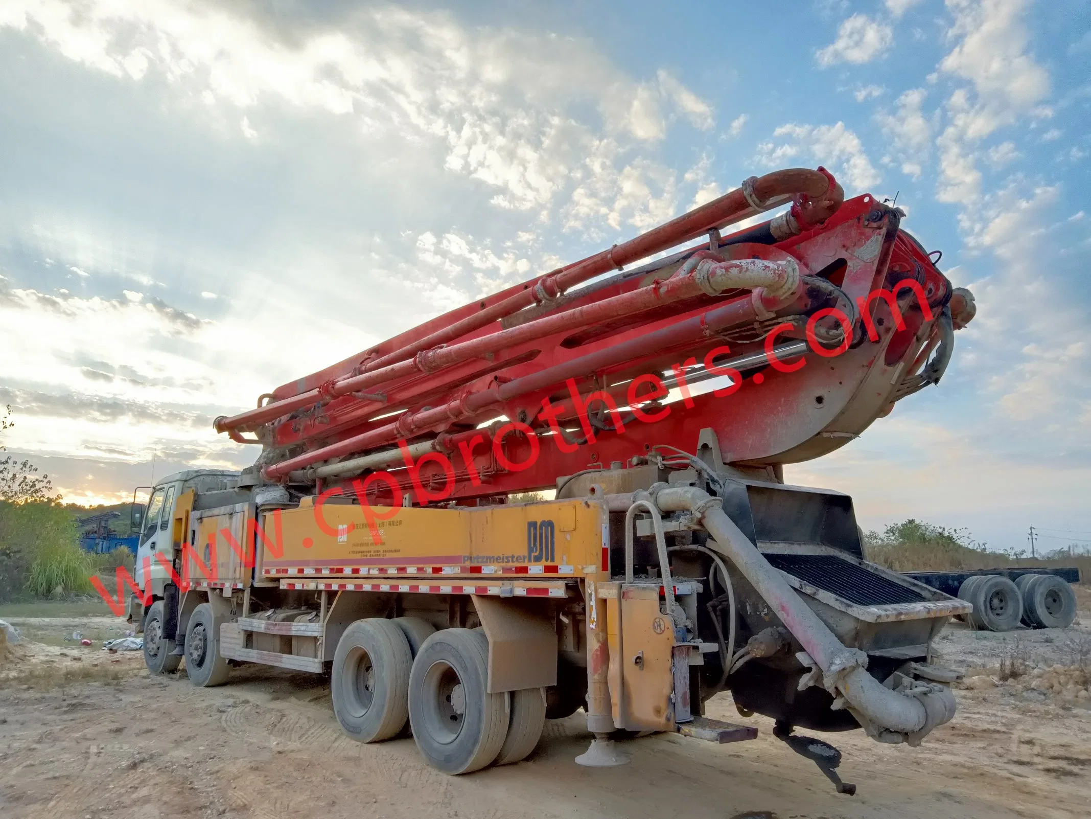 2012 équipement de machine à pompe monté sur camion Putzmeister 46m