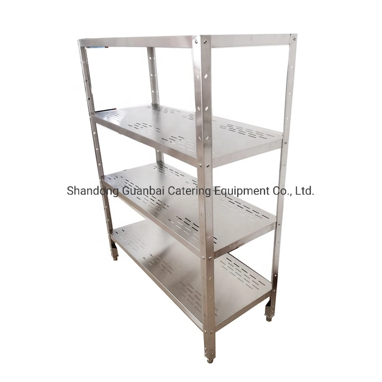 Four Tiers Stainless Steel Kitchen Racks Inox Stainless Steel Restaurant Shelf as Fast Food Equipment