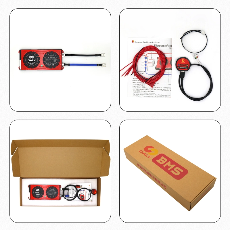 Daly Lithium-Ionen-Smart 17s 60V 200A BMS Elektroroller Energiespeicher Solarspeicher Batterie-Management-System Elektrisches Dreirad Energie Inverter Balance