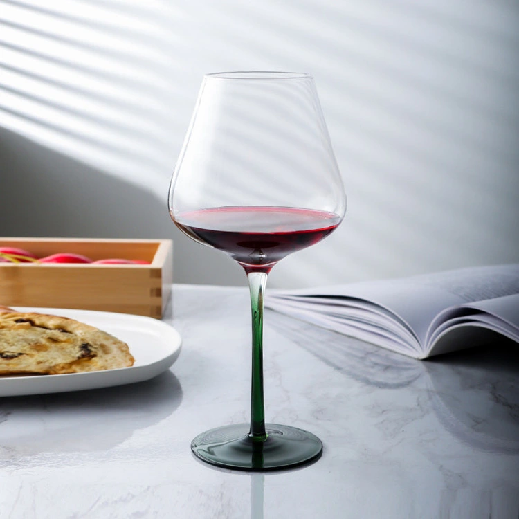 Cristal sans plomb moderne gobelet en verre de vin rouge à la main de couleur de gradient de la tige de verre de vin de Bordeaux Bourgogne ménage