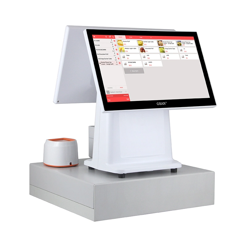 15.6" Full Set Point of Sale Touch Screen Supermarket Cash Register Machine