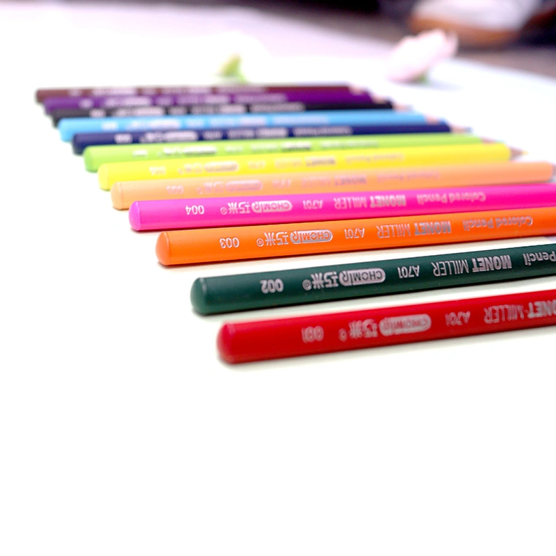 OEM 12 Colors Available 24 Pieces Per Box Monochrome Color Pencils