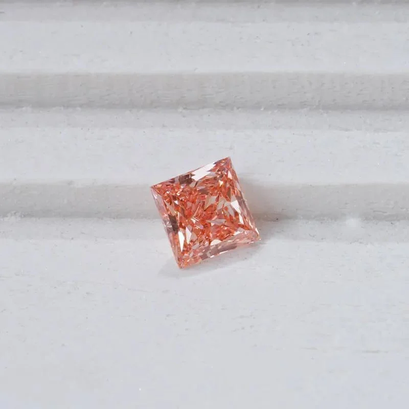 3,6*3,6mm Princess Cut Loose Stone Pink HPHT Lab Grown Diamond