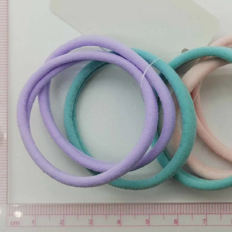 Korean Quality Model High Elasticity Does Not Hurt Hair Towel Ring, Black Candy Color Simple Girl Hair Rope Hair Ring