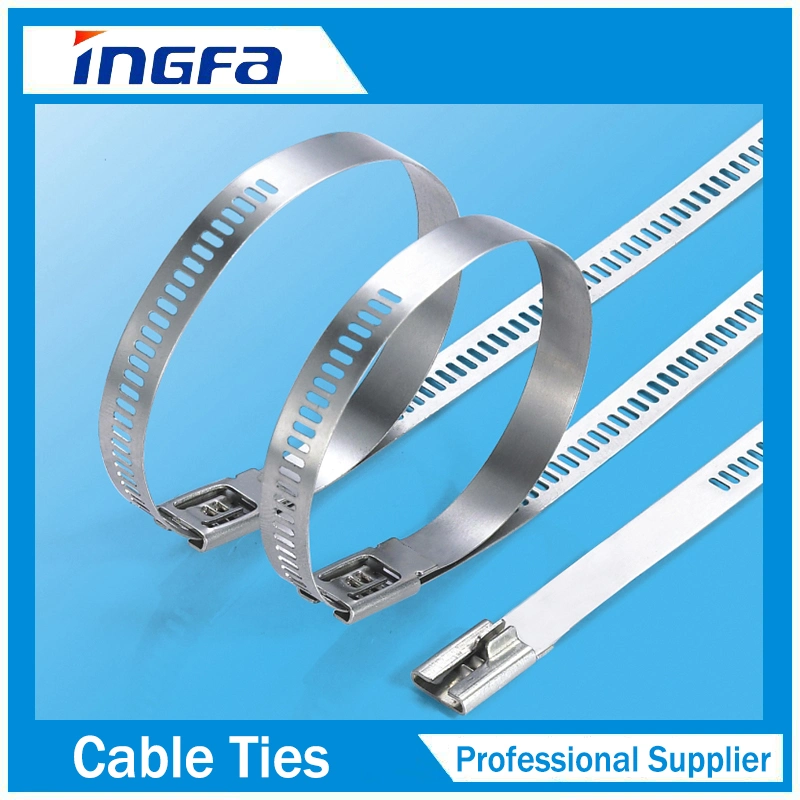 Self Locking Ladder Stainless Steel Cable Ties for Pipe Fitting