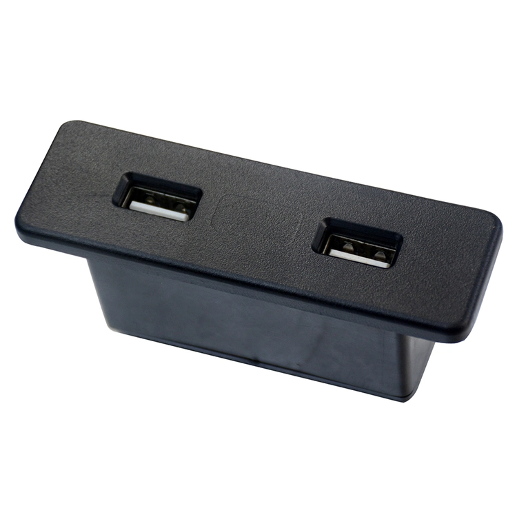 Cargador USB múltiple de dos puertos resistente a fuego rectangular de Bayu EE.UU./Canadá Tomas de corriente de la estación