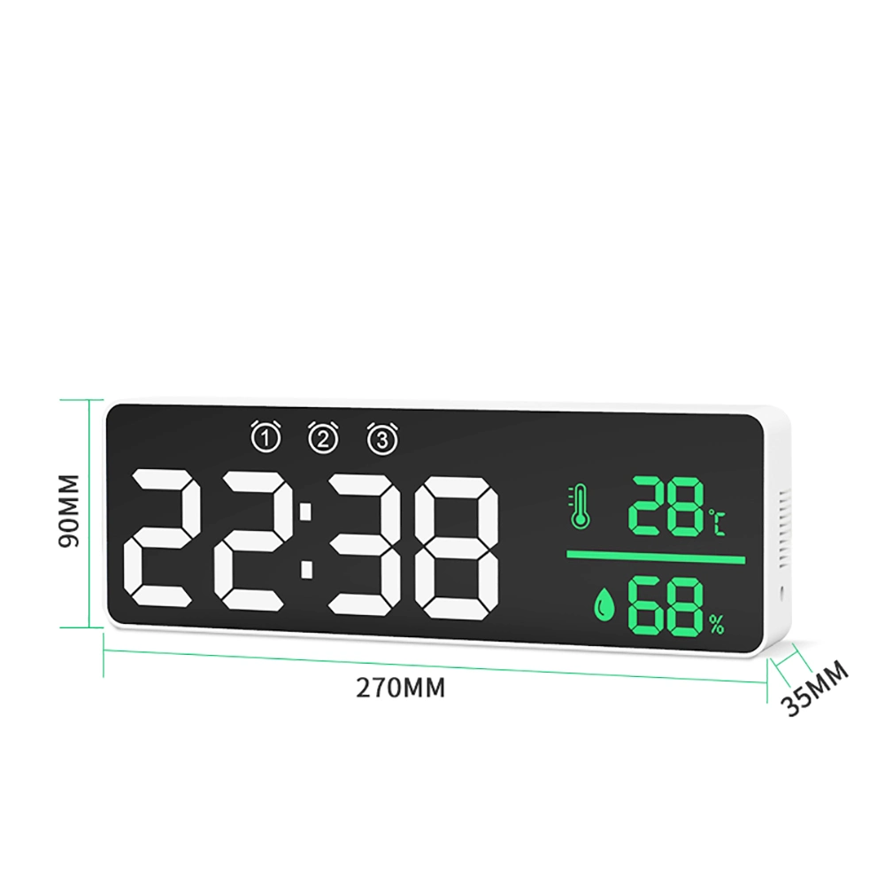 Hot Sales Desktop Wall Mount LED Digital Thermometer 3m USB White CE