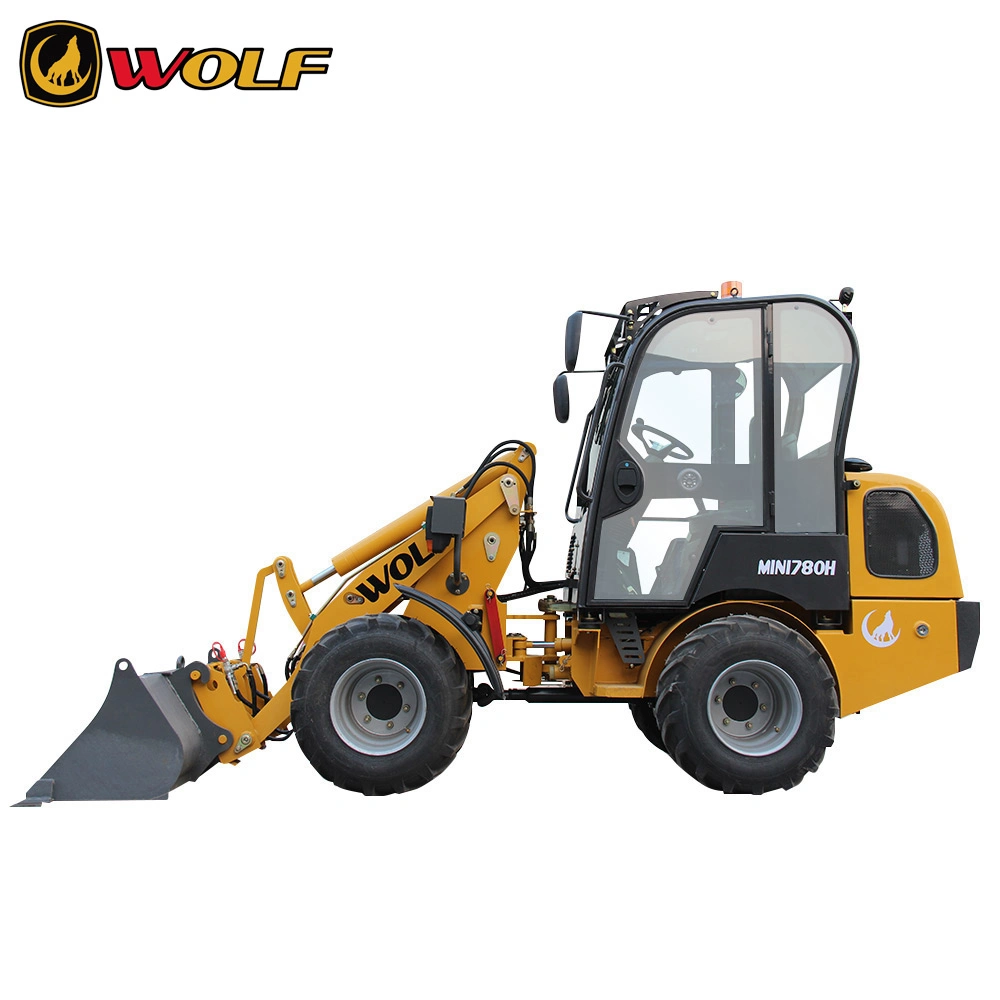 Wolf High Quality Italy Hydrostatic 1 Ton Wheel Loader with Quick Hitch