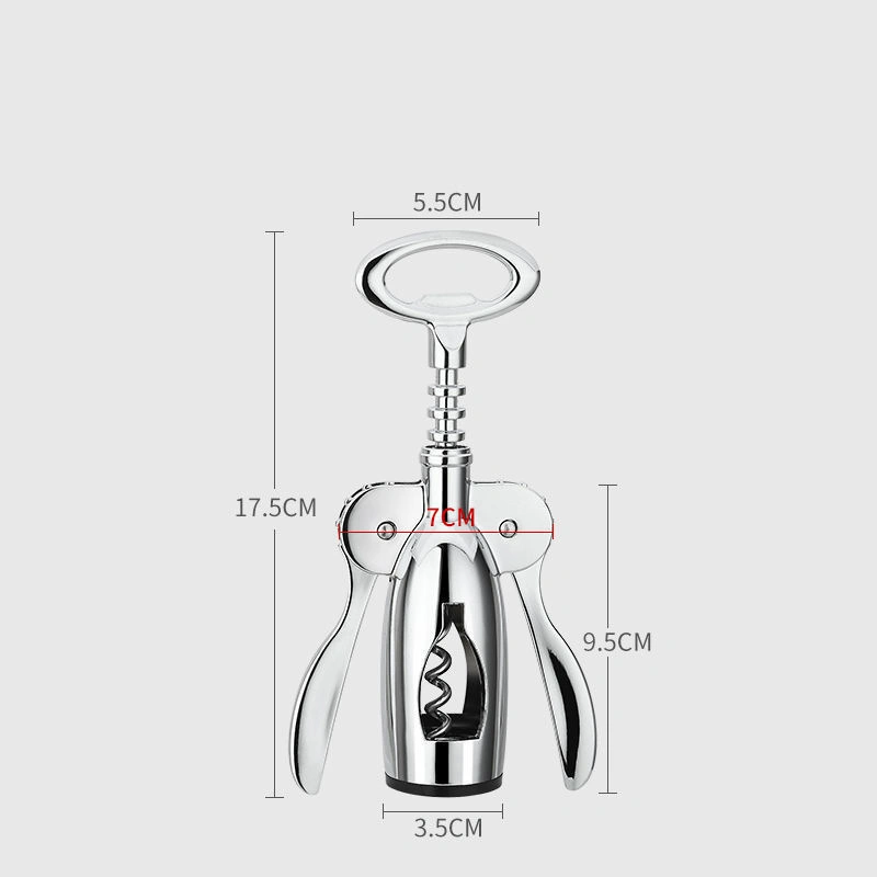 Abridor de Vinho Comercial Multifuncional Portátil em Aço Inoxidável Vermelho Corkscrew Set Bl15968.