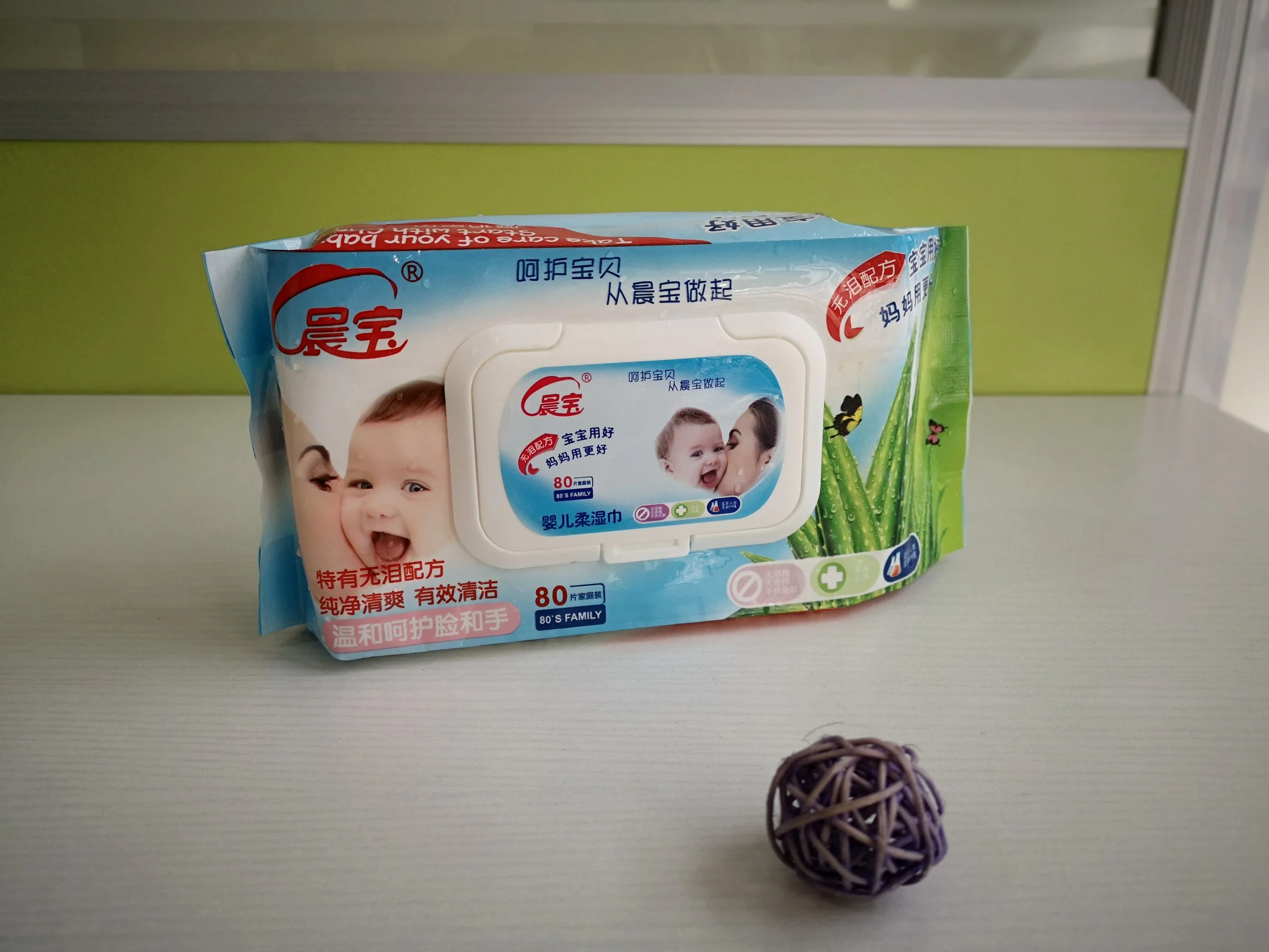 80PCS High quality/High cost performance  Factory Cheap Cleaning Baby Weipes Wet Tissue with Lid