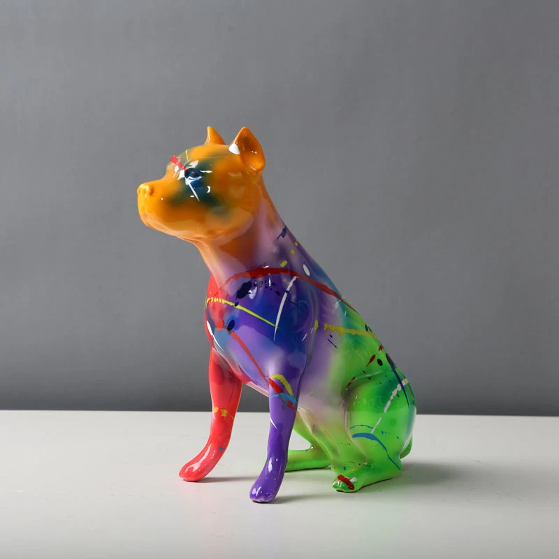 Chien Statue de la Résine d'animaux de l'artisanat pour l'Home Decor OEM Support